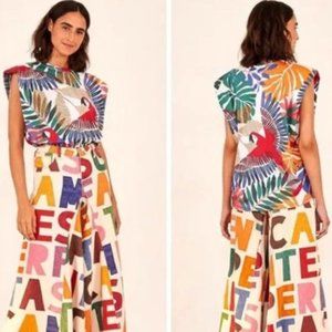 Farm Rio OFF WHITE MACAW T-SHIRT